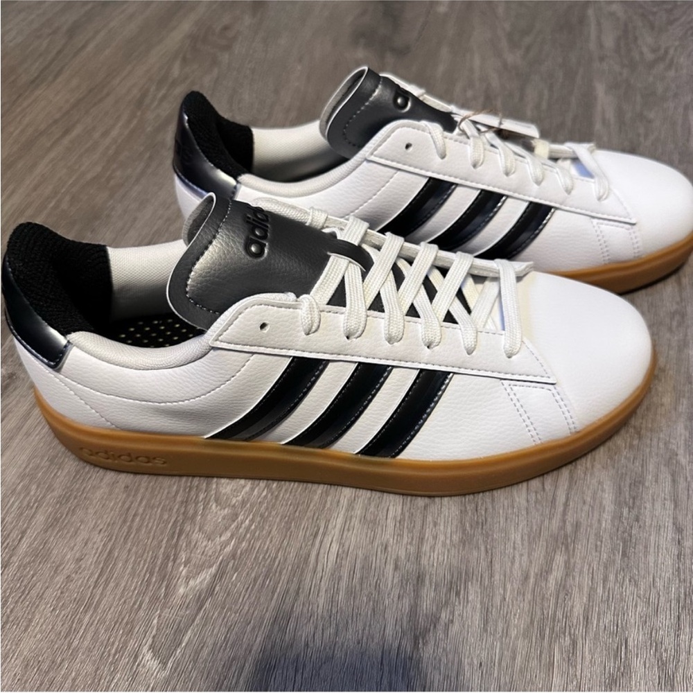 adidas White and Black Sneakers - Picture 6 of 10